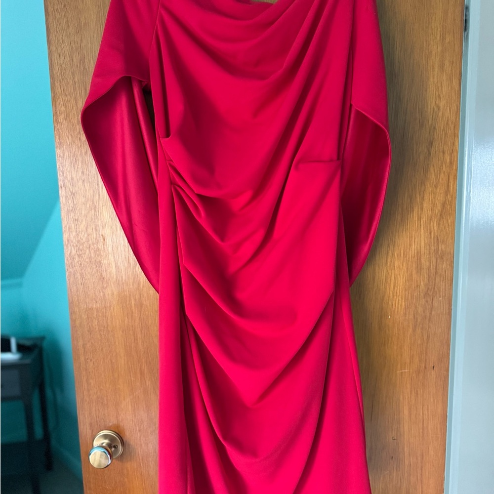 New w Tags Betsy & Adam Red Dolman Sleeve Sheath Dress
